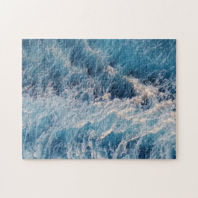 Puzzle Vagues bleu océan (Horizontal)