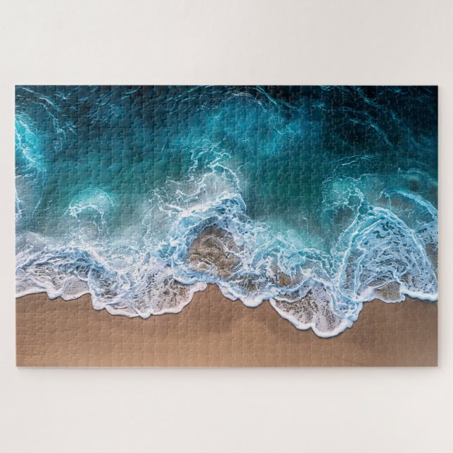 Puzzle Vagues de rivage de plage (Horizontal)