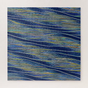 Puzzle Vagues fracturées du paysage marin Abstrait 08
