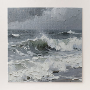 Puzzle Vagues océaniques Paysage marin orageux Texturé