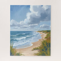 Vagues océaniques | Peinture côtière de plage