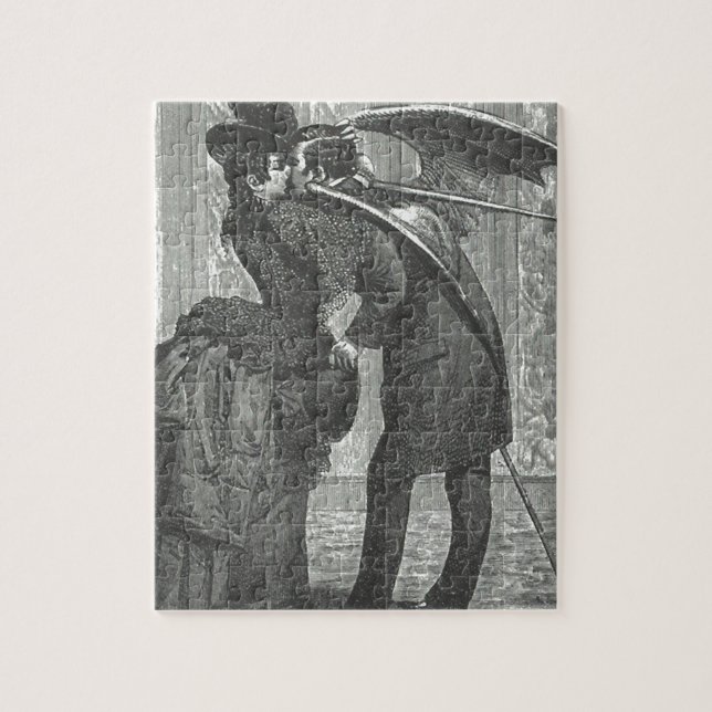 Puzzle Vampire à ailes victorien/gothique d'un baiser (Vertical)