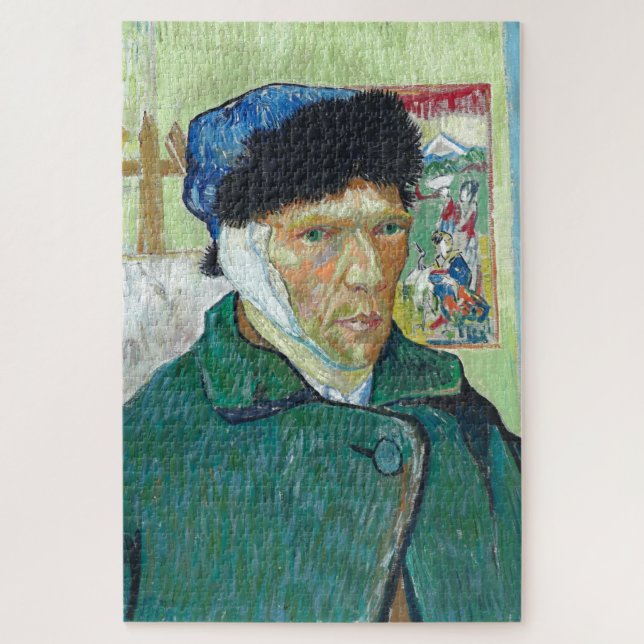Puzzle Van Gogh Autoportrait Bandaged Ear Art Peinture (Vertical)