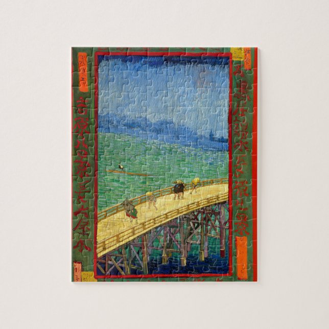 Puzzle Van Gogh Le pont dans la pluie après Hiroshige (Vertical)