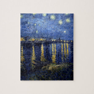 Puzzle Van Gogh Nuit étoilée sur Rhône