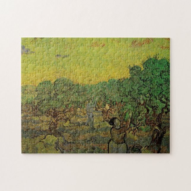 Puzzle Van Gogh Olive Grove w Chiffres de cueillette Art  (Horizontal)