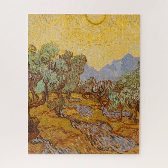 Puzzle Van Gogh Olive Trees Soleil Jaune Ciel (Vertical)