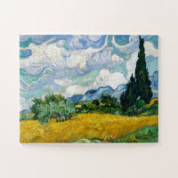 Van Gogh Peinture Art Vintage Blé Champ Cypresse