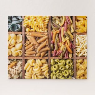 Puzzle Variétés colorées de pâtes alimentaires