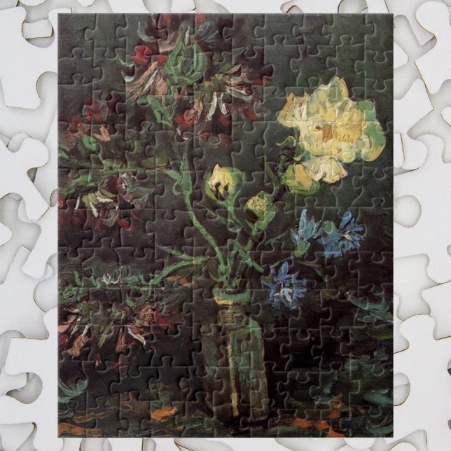 Puzzle Vase avec Myosotis et Peonies par Vincent van Gogh (Créateur téléchargé)