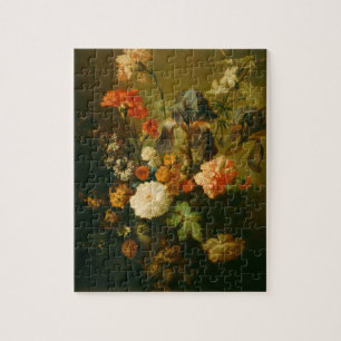 Puzzle Vase de fleurs avant janvier van Huysum