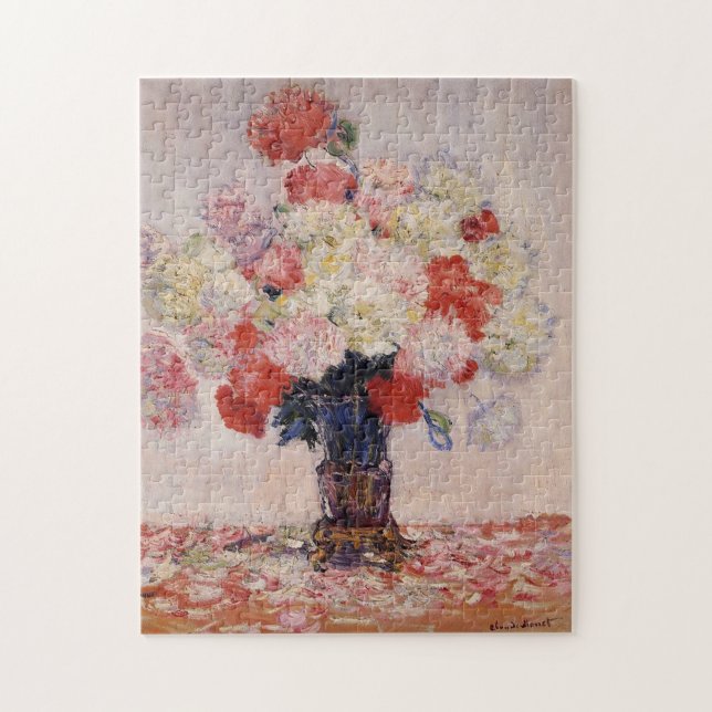 Puzzle Vase de pivoines Monet Art (Vertical)