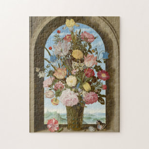 Puzzle Vase des fleurs dans une fenêtre, c.1618