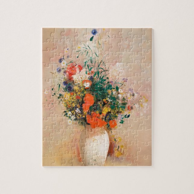 Puzzle Vase des fleurs de Redon Post-impressionniste (Vertical)