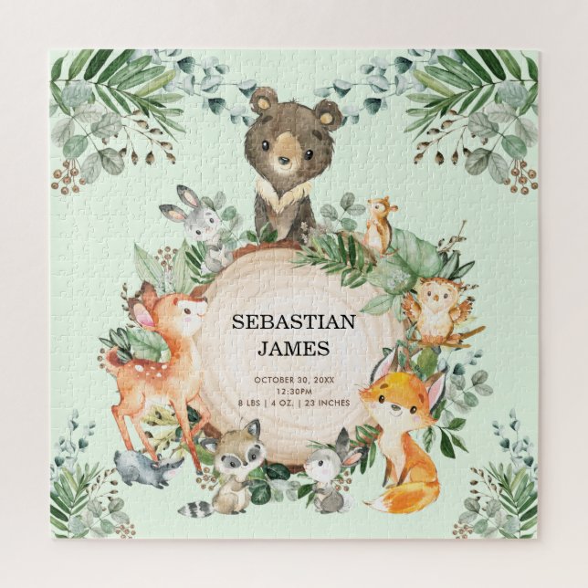 Puzzle Végétation Forêt Boisée Bébé Animaux Statistiques  (Vertical)