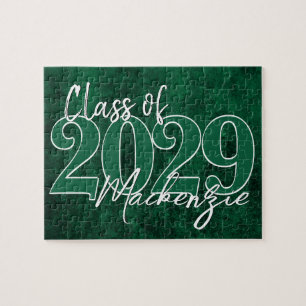 Puzzle Velvet Grad   Emerald Green Jewel Tone Grunge