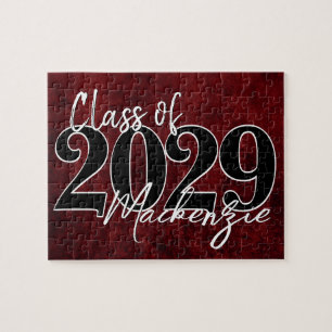 Puzzle Velvet Grad   Ruby Red Crimson Jewel Tone Grunge