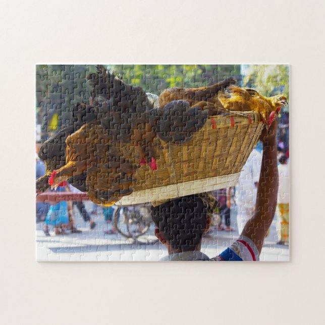 Puzzle Vendeurs de poulet Bangladesh. (Horizontal)