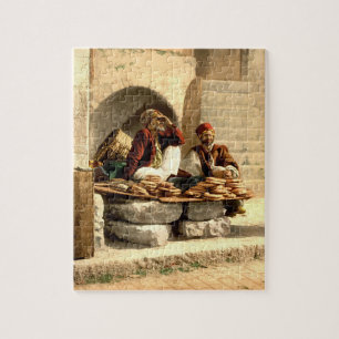 Puzzle Vendeurs vintages Jérusalem Israël 1890 de pain de