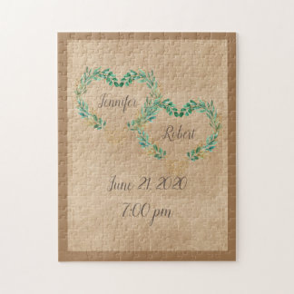 Puzzle Verdure rustique Coeur antique Beau Mariage
