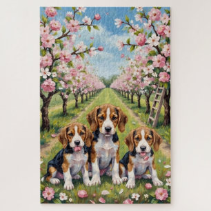 Puzzle Verger en fleurs de Beagle Blossom