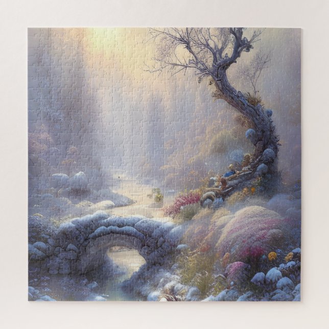 Puzzle Véritable merveille d'hiver Art du paysage (Vertical)