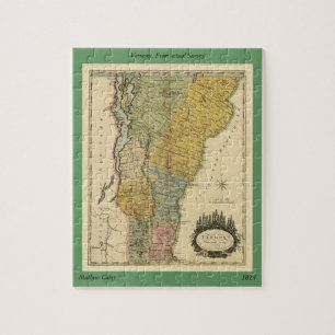 Puzzle Vermont, D'après l'enquête réelle - Carte Vinta
