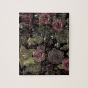 Puzzle Verre, étoiles, fleurs carreaux céramique