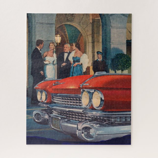 Puzzle vers 1960 calandre cadillac rouge (Vertical)