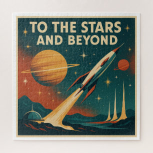 Puzzle "Vers Les Étoiles Et Au-Delà" Voyage Vintage Dans 