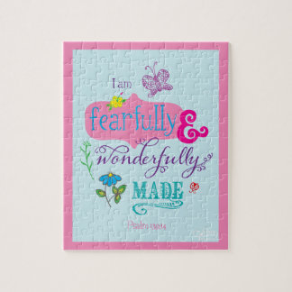 Puzzle Verset de la Bible Fille Avec Peur et merveilleuse
