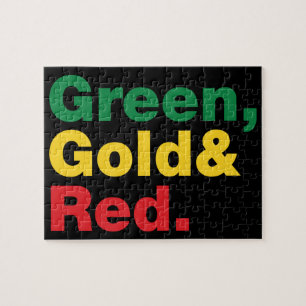 Puzzle Vert, Or & Rouge.