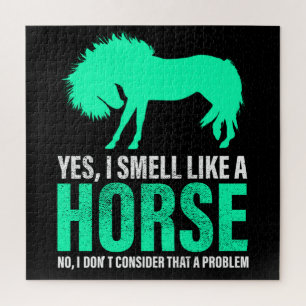 Puzzle Vert Oui, je sens comme un cheval 