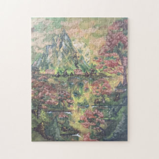 Puzzle vert Printemps paysage