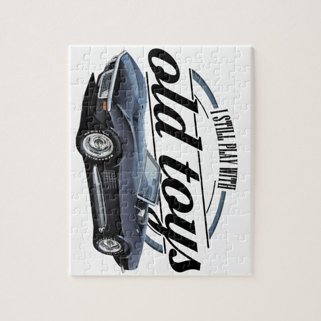 Puzzle vette noir de vieux jouets (Vertical)