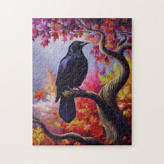 Puzzle Vibes de Corneille d'automne ! (Vertical)