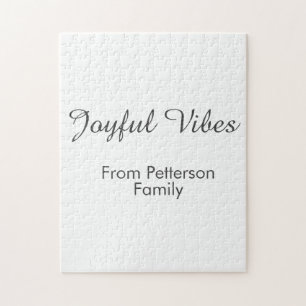 Puzzle Vibrations joyeuses rouge Noël ajouter nom de fami