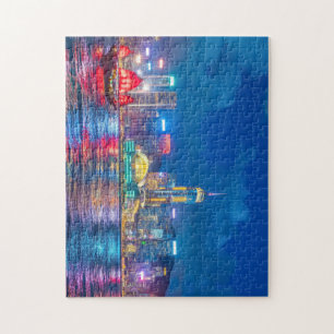 Puzzle Victoria Harbour et Hong Kong Skyline la nuit