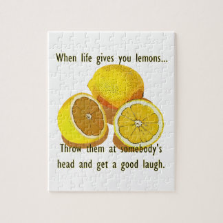 Puzzle Vie Citrons Humour foncé Funny Fruit Jaune