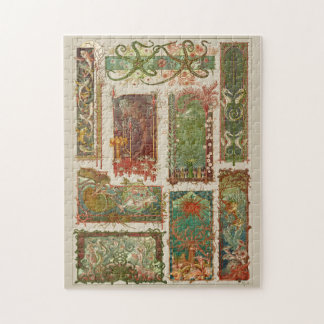 Puzzle Vie sous-marine, hippocampe Art nouveau