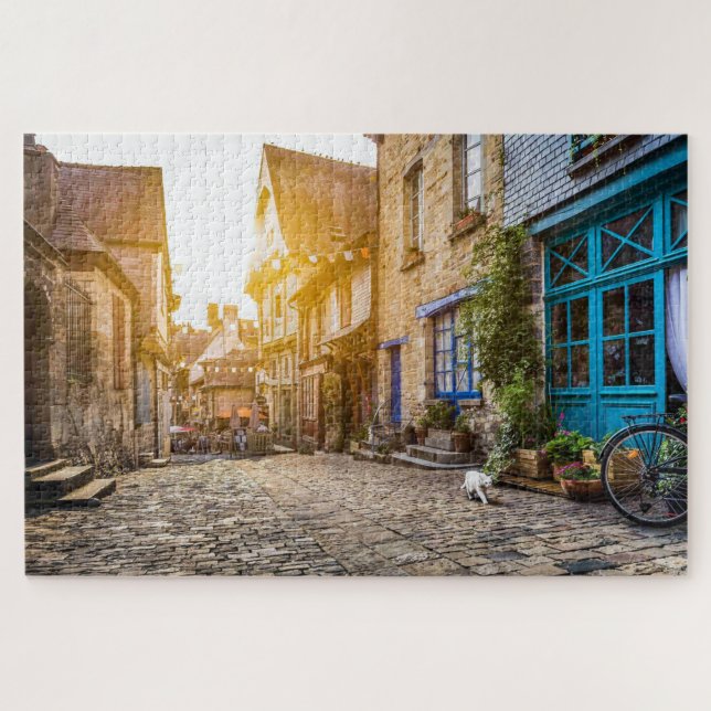 Puzzle Vieille ville d'Europe au coucher du soleil (Horizontal)