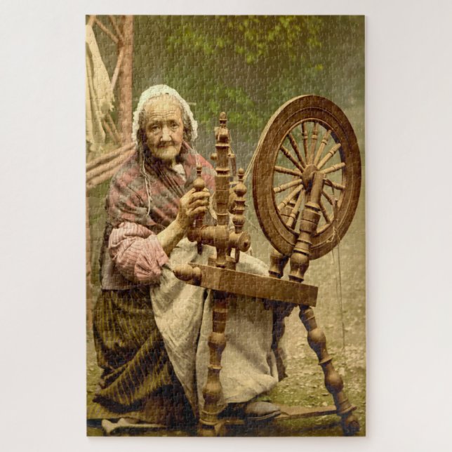 Puzzle Vielle dame perdante de laine irlandaise (Vertical)