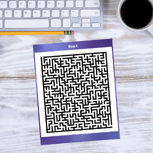 Puzzle vier Lila   Aktionskarten Postkarte