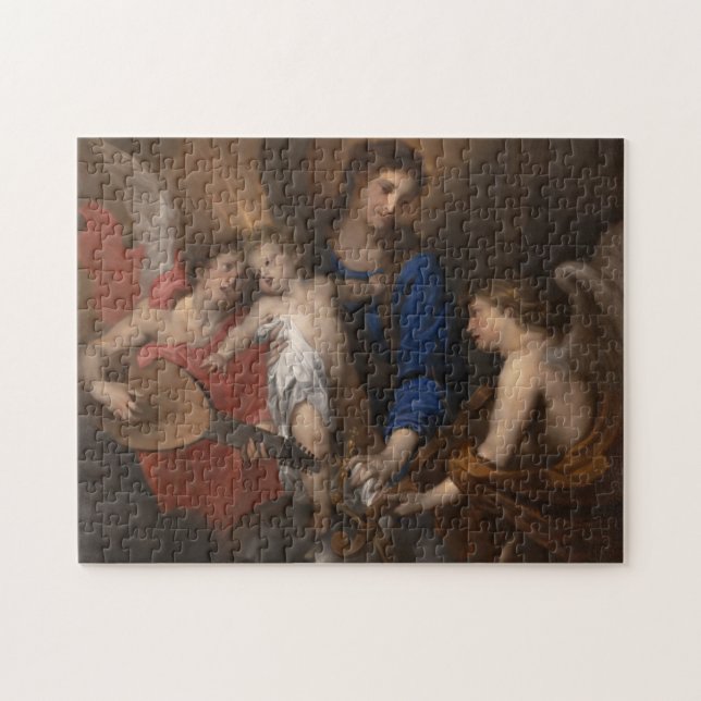 Puzzle Vierge et enfant avec la musique faisant des anges (Horizontal)