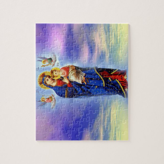 Puzzle Vierge Marie béni et enfant Jésus de nourrisson (Vertical)