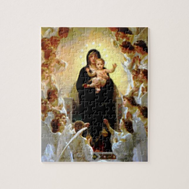 Puzzle Vierge Marie béni et enfant Jésus de nourrisson (Vertical)