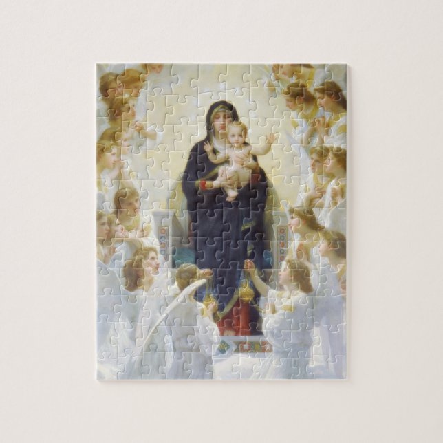 Puzzle Vierge Marie et Jésus aux anges (Vertical)