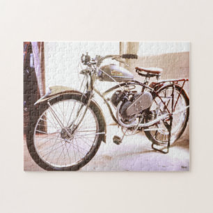 Puzzle Vieux bicyclette motorisée par cru magnifique
