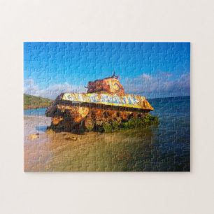 Puzzle Vieux char de guerre militaire Porto Rico.