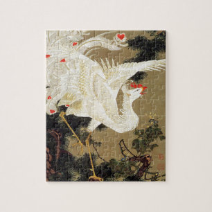 Puzzle Vieux pin et Phénix blanc par Ito Jakuchu